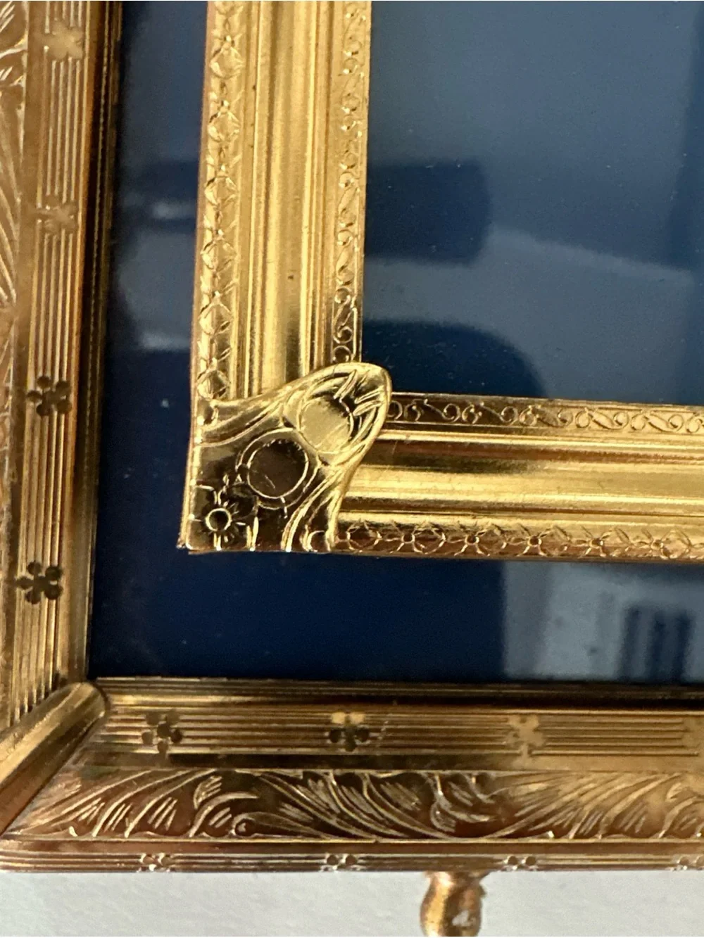 Vintage 8X10 ORNATE LEMON GRECIAN GOLD METAL Picture Frames  Lot Of 2